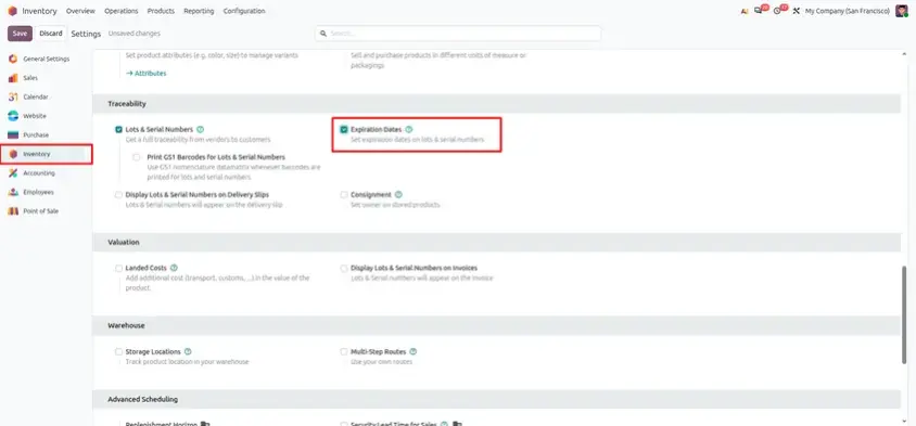 Odoo 20 POS screenshot: notification shown when an expired product is selected at the till (step 2 of 3)