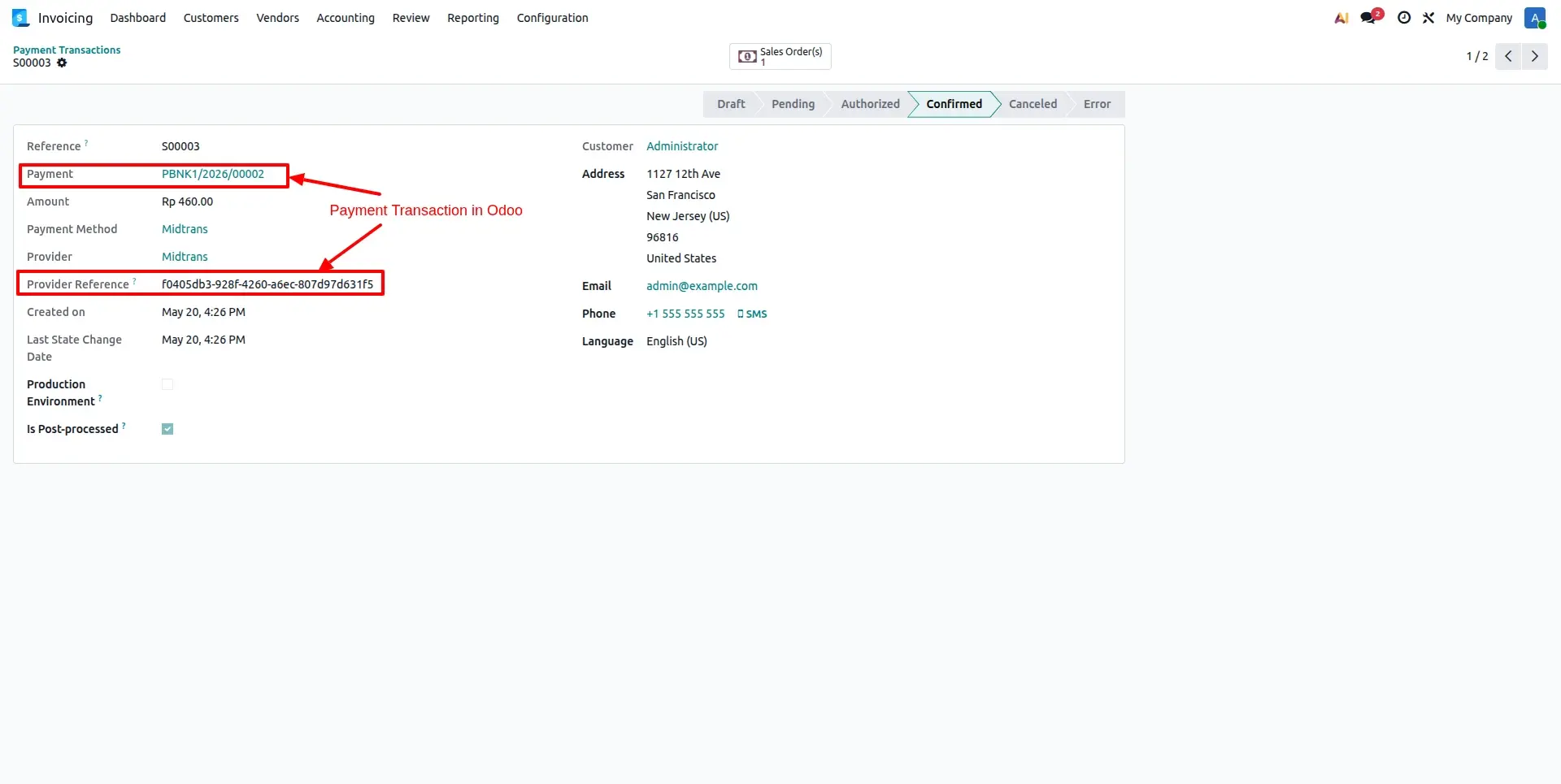 Confirmed Payment Transaction
