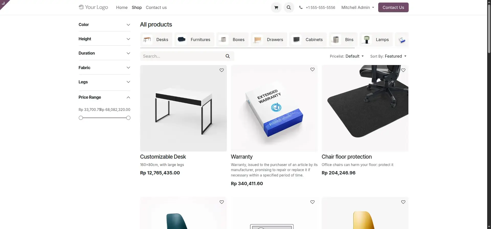 Product Browse and Add to Cart