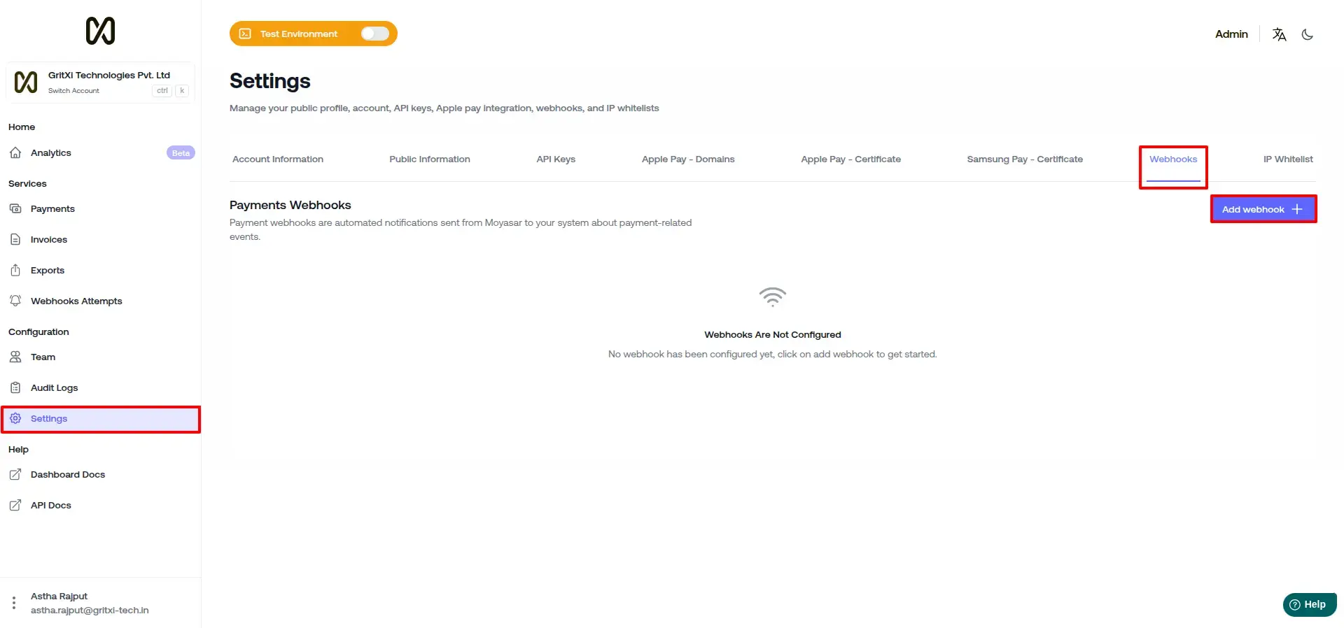 Webhook Integration