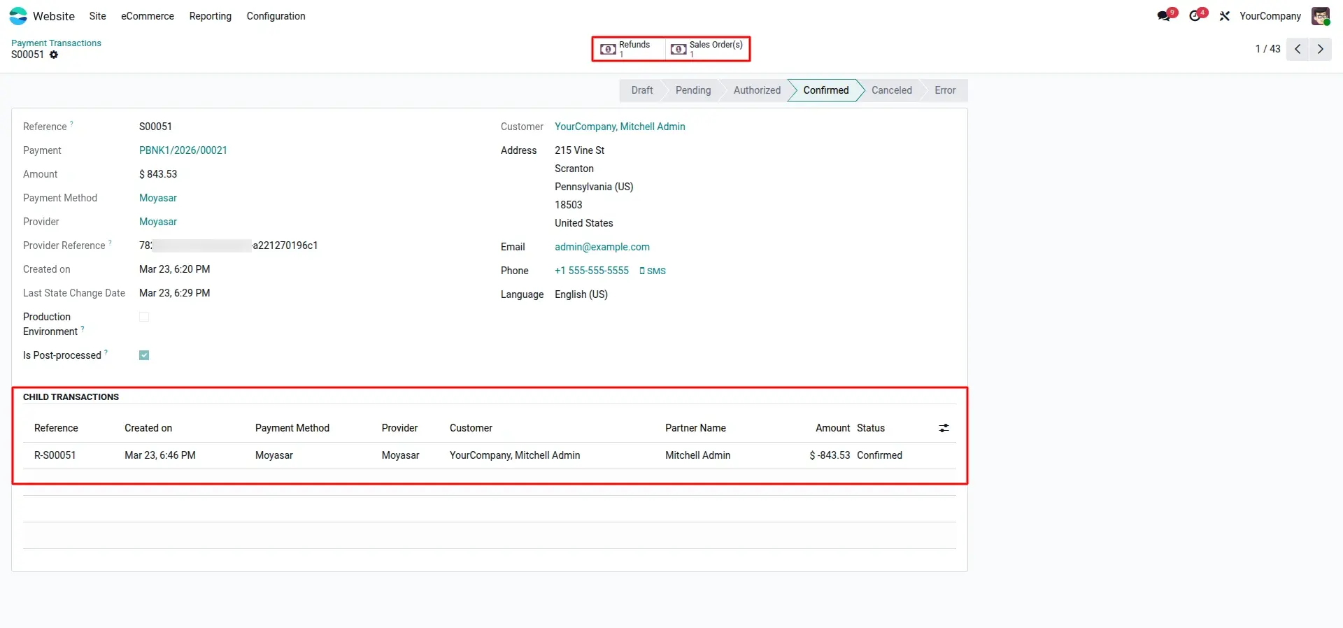 Transparent Transaction Links