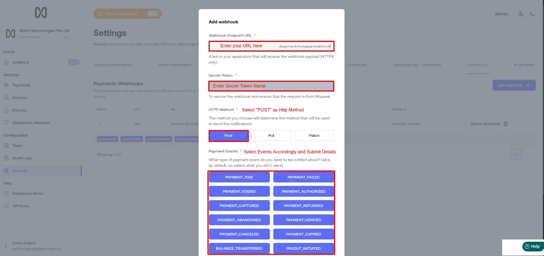 Webhook Events