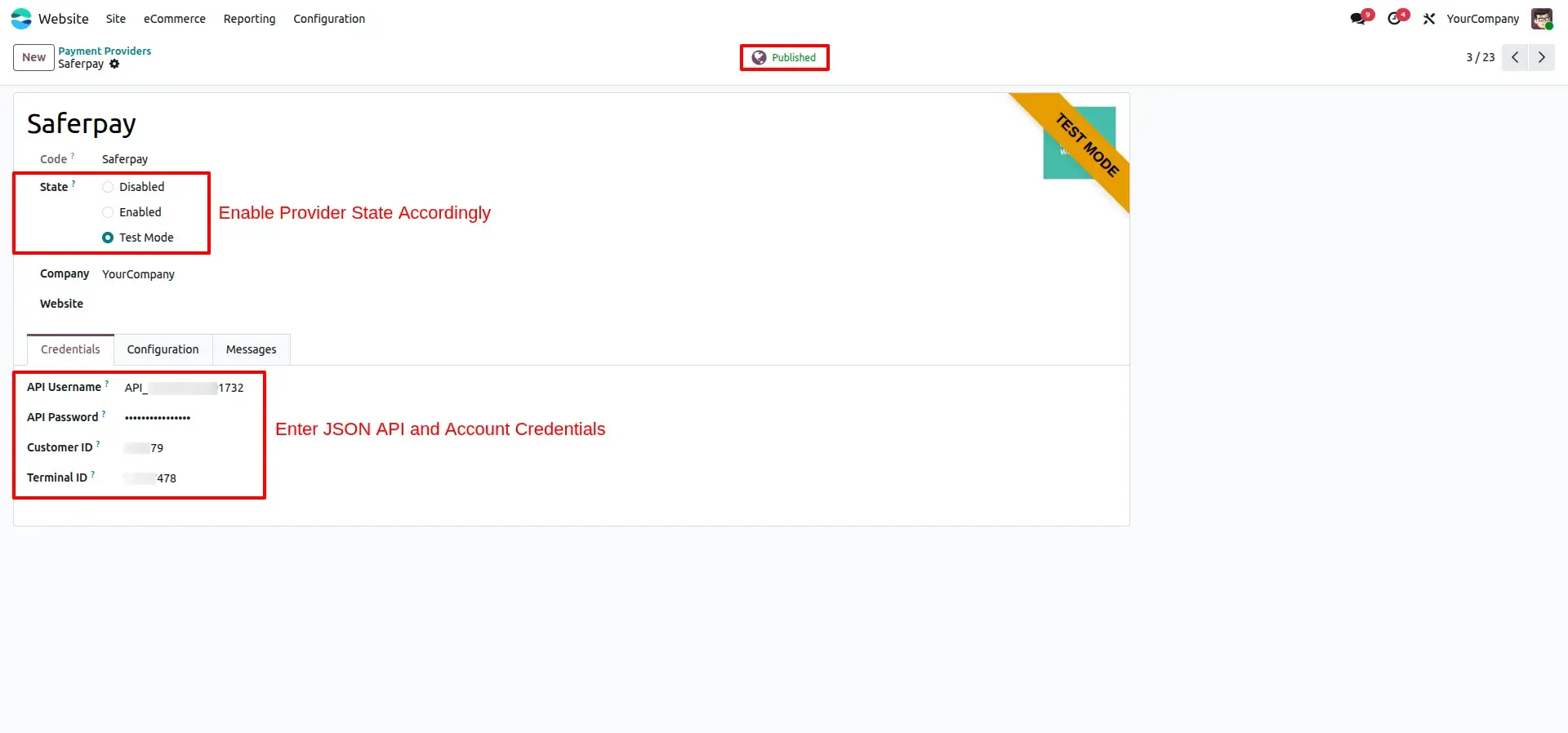 Configure Credentials