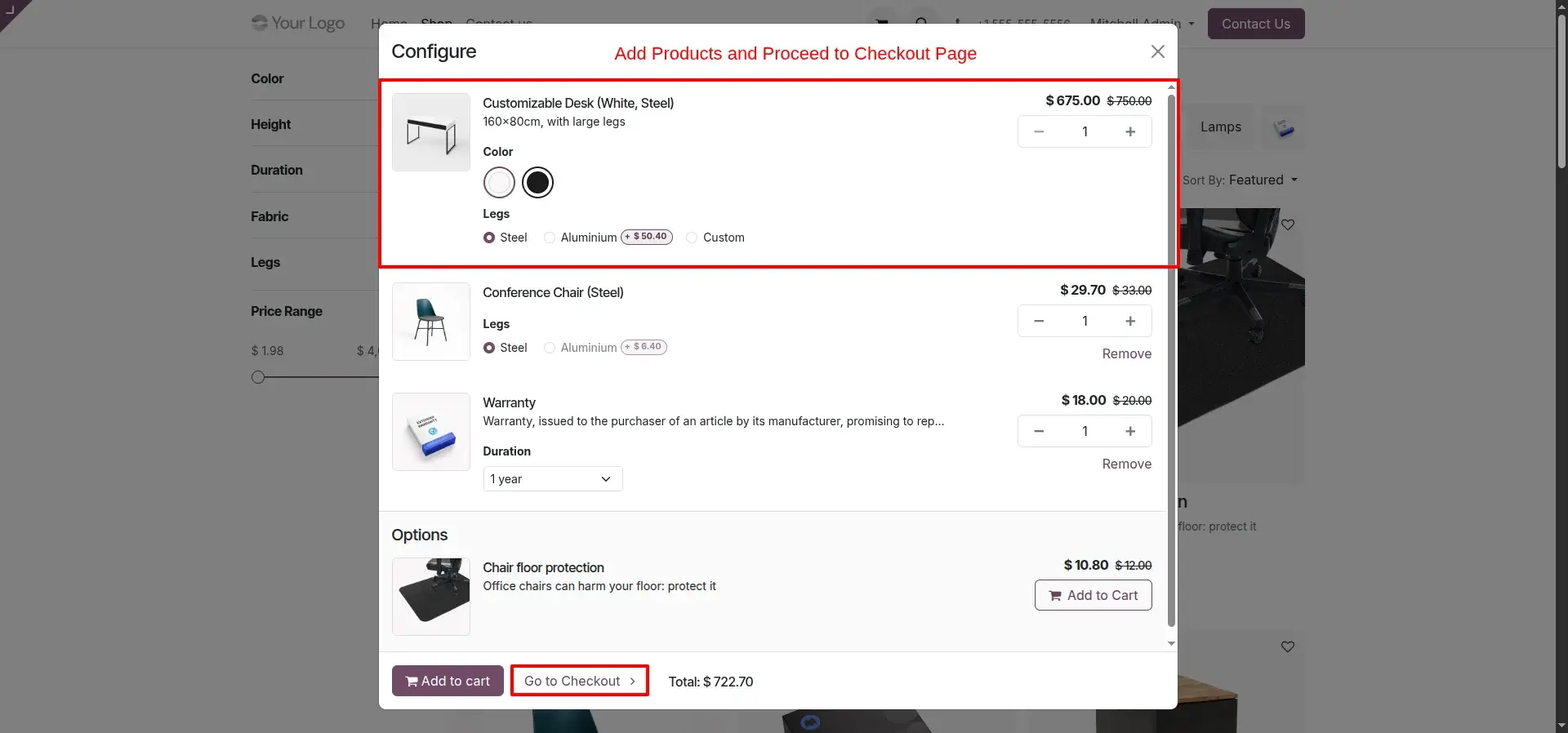 Add Products to Cart
