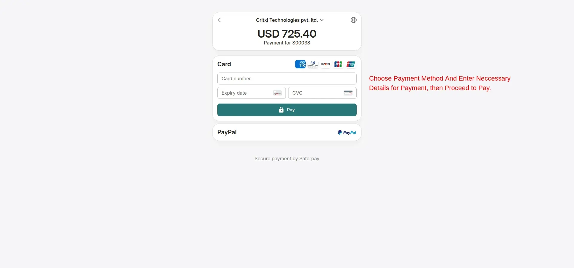 Secure Saferpay Checkout