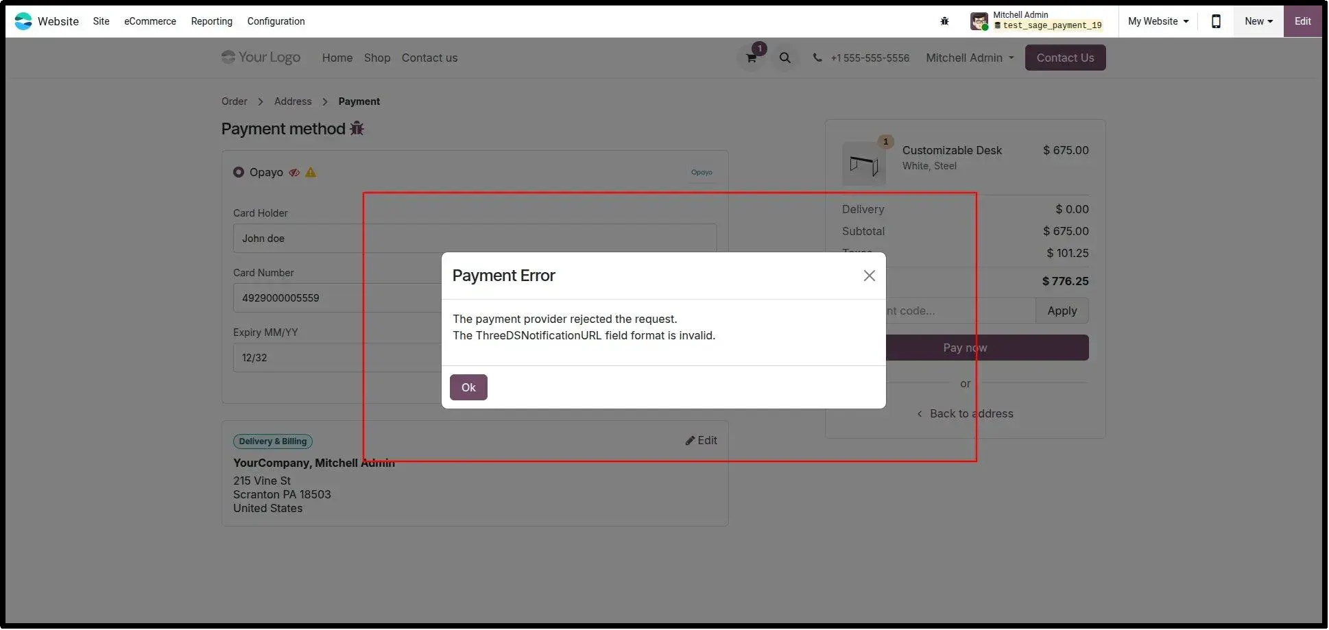 Payment Error Handling