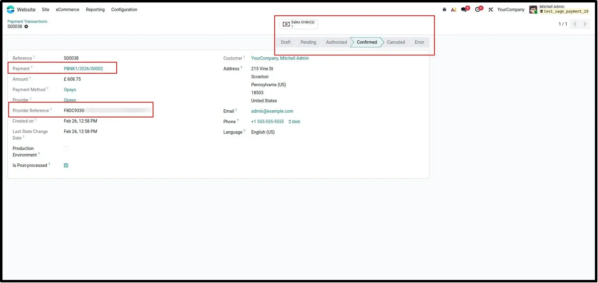 Payment Transaction History