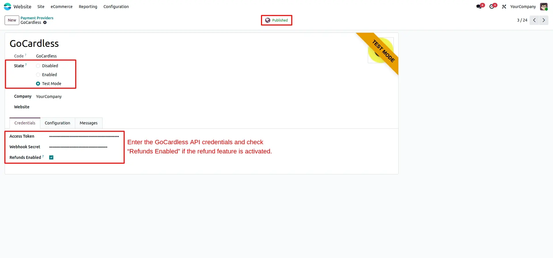 Configure API Credentials