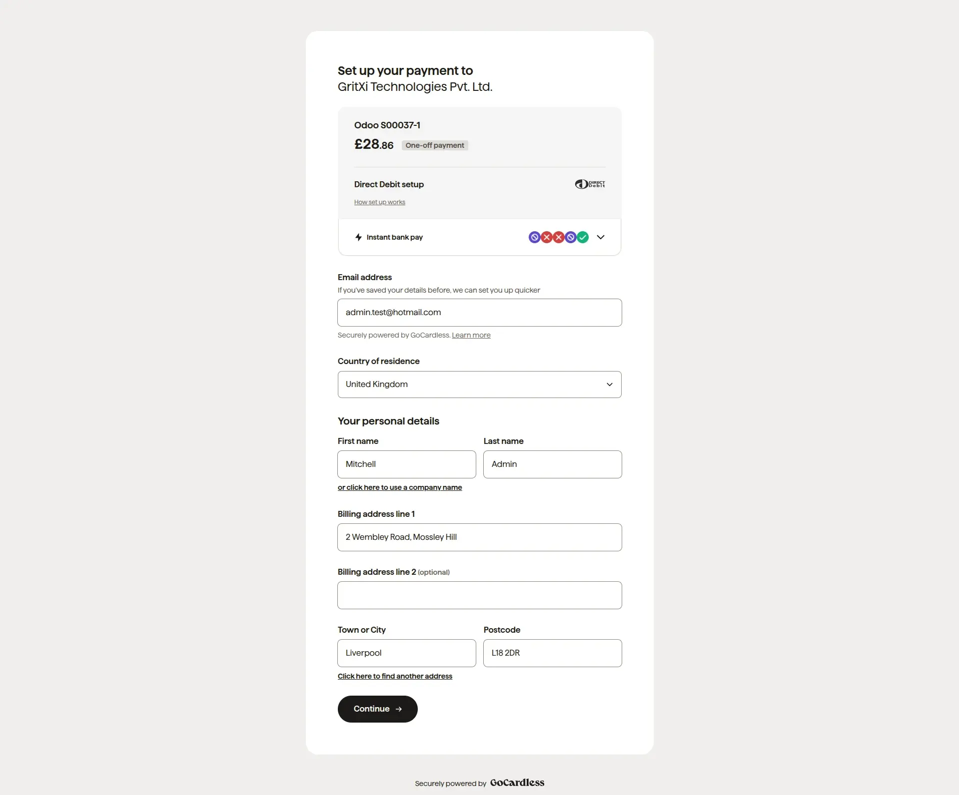 GoCardless Checkout Experience