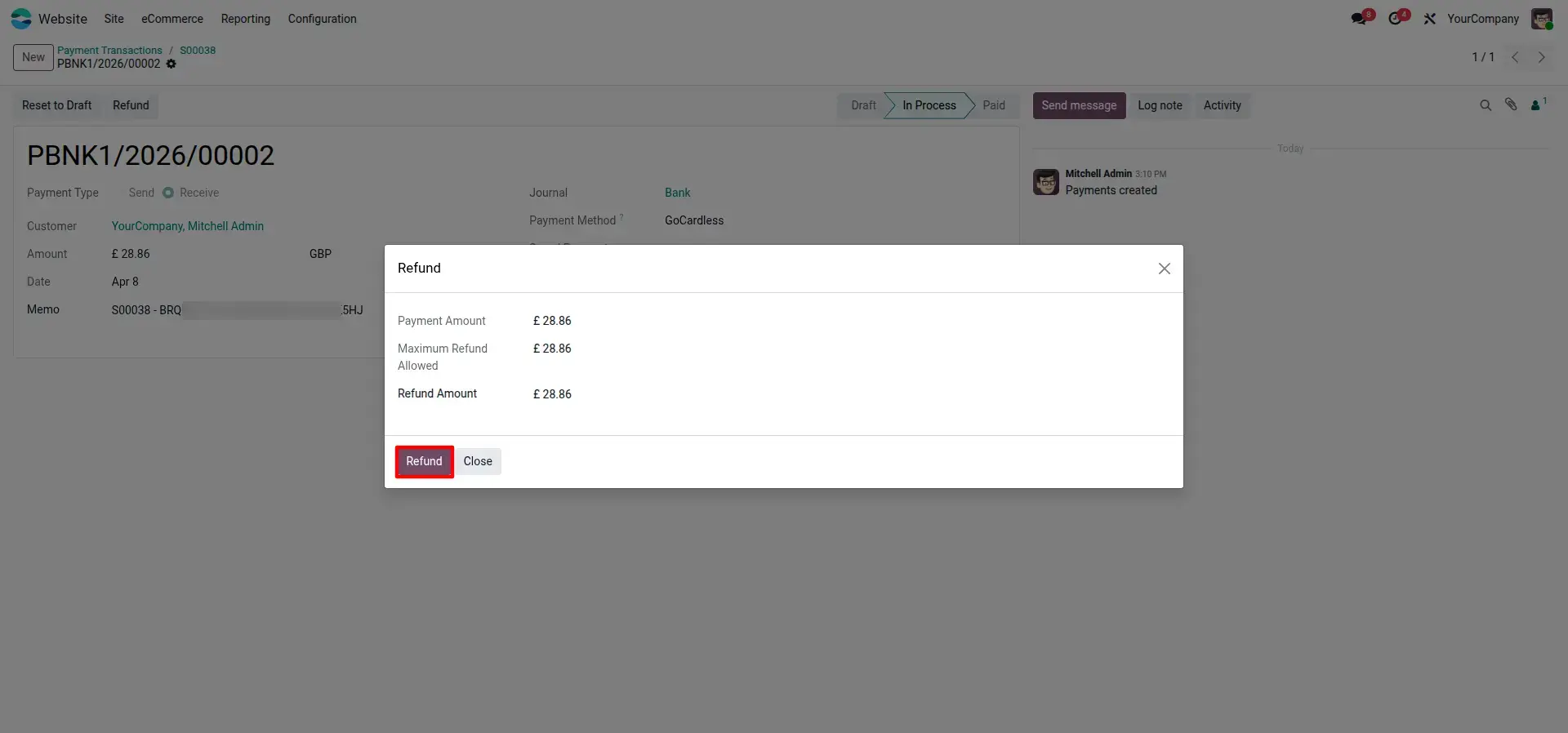 Refund Processing Wizard
