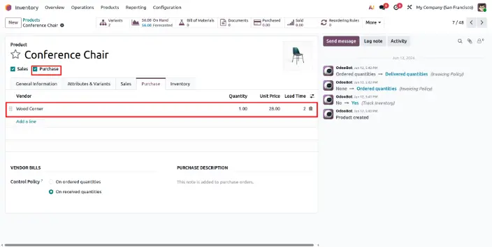 Configure the Product Routes & Supply Method
