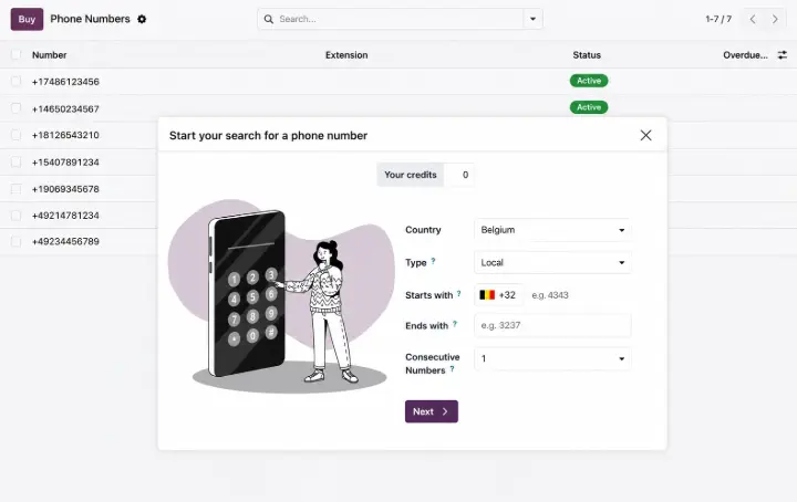 Phone Integration in odoo