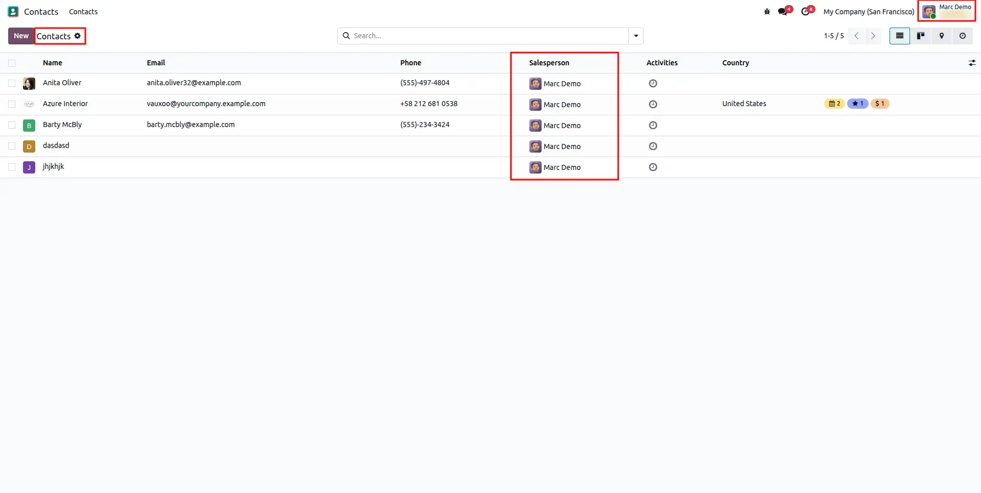 Salesperson Based Partner Visibility