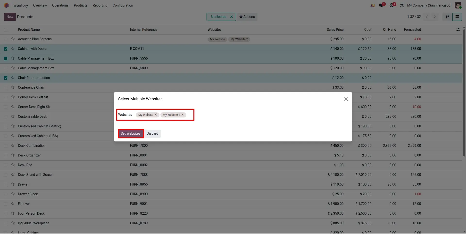 Bulk Assign Multiple Websites Wizard