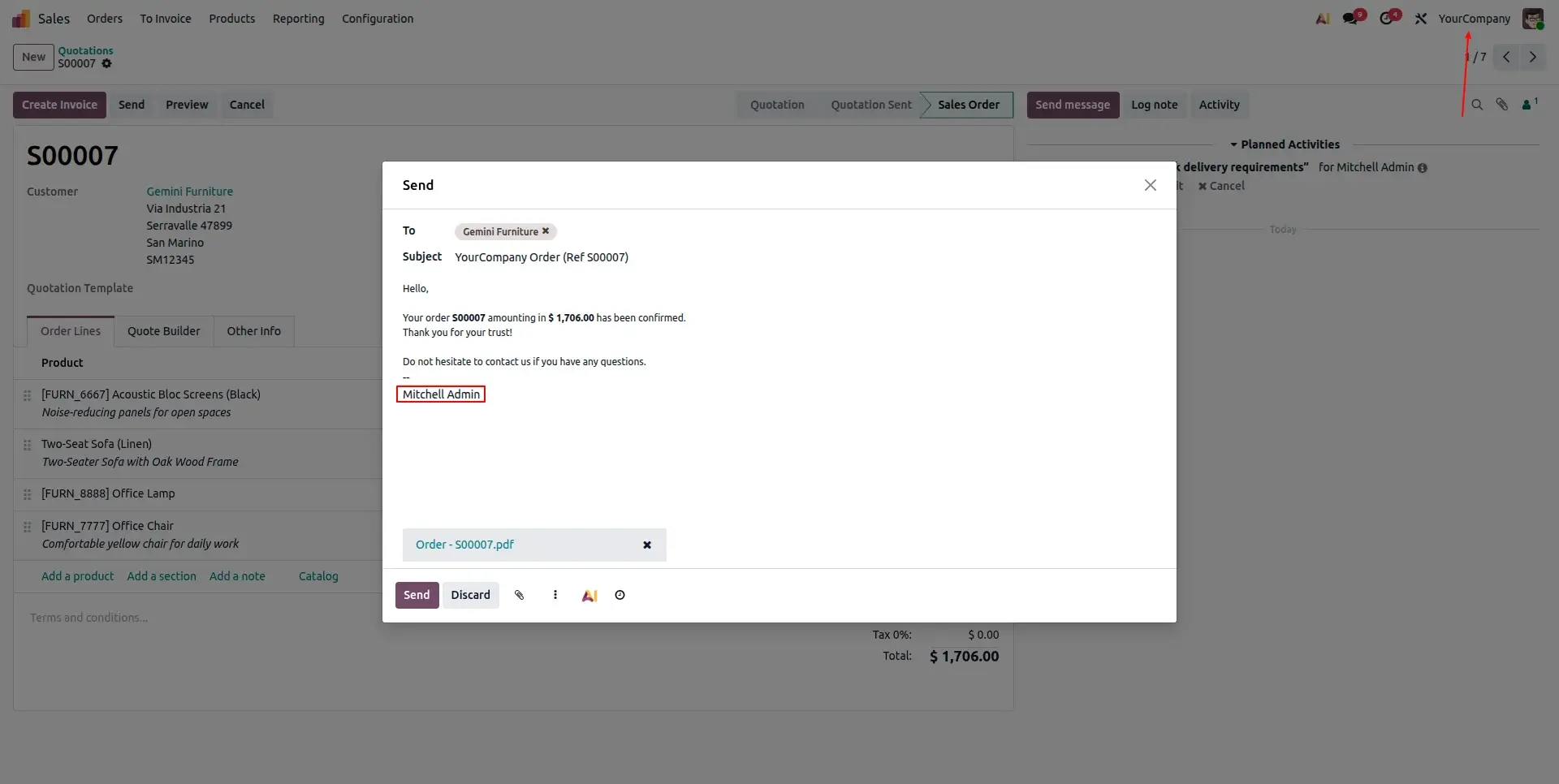 Automatic Signature Switching