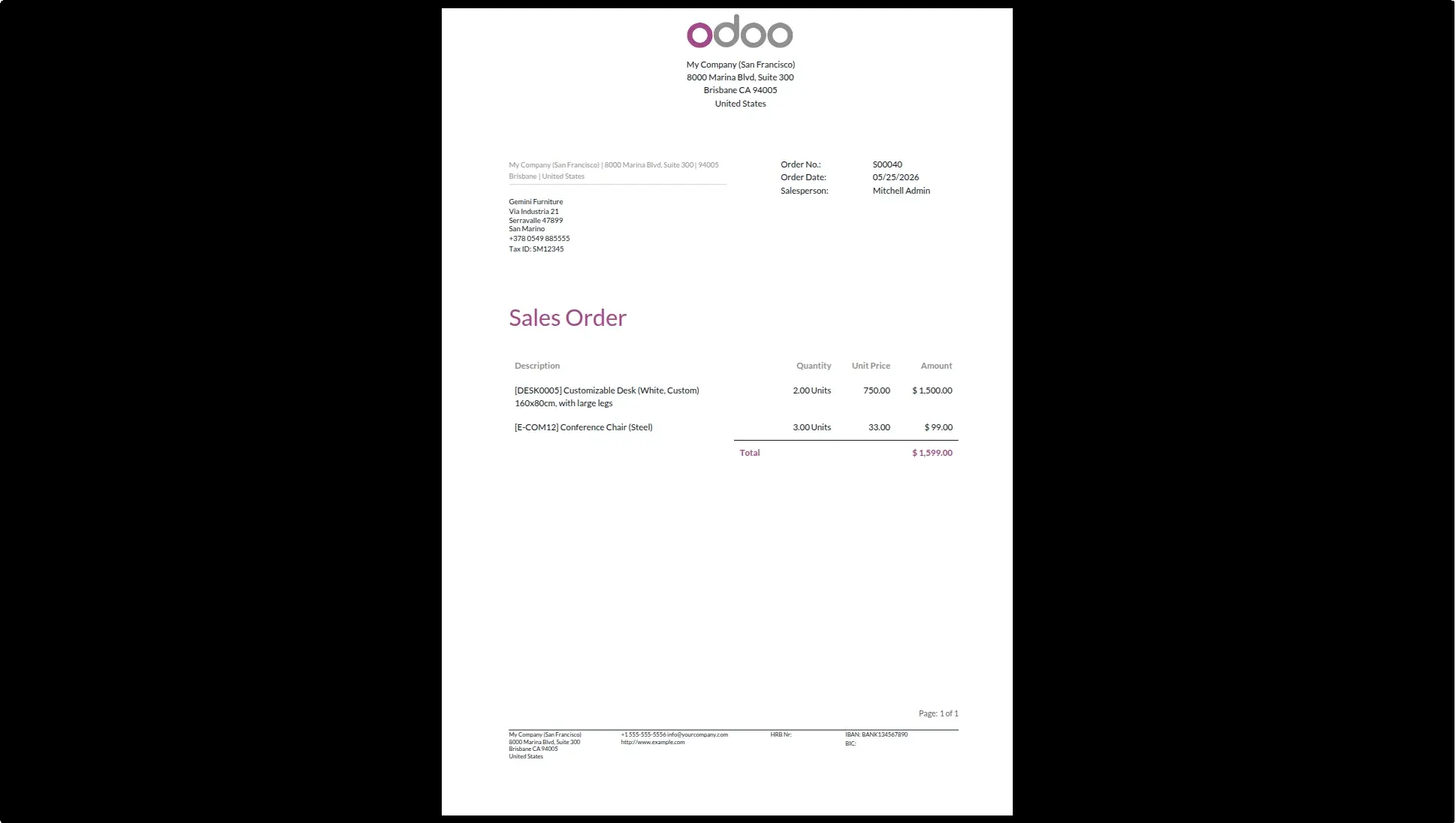 Sample PDF Report with DIN Header