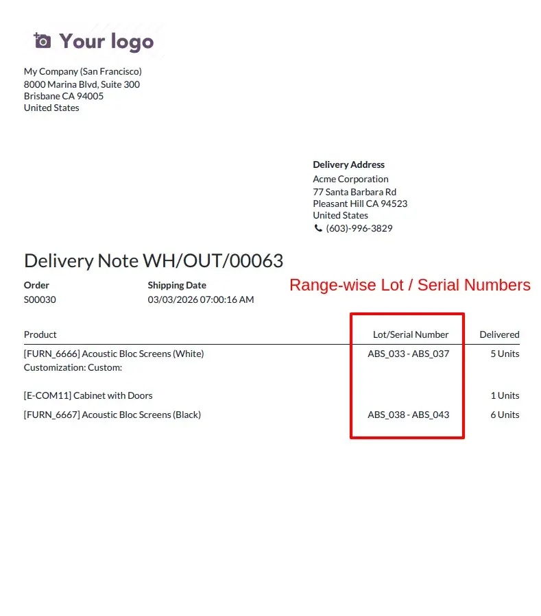 Automatic Serial Number Range Formatting