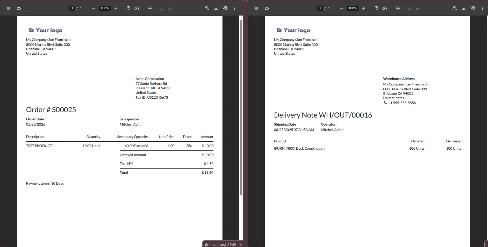 Printed Reports with Secondary Quantity