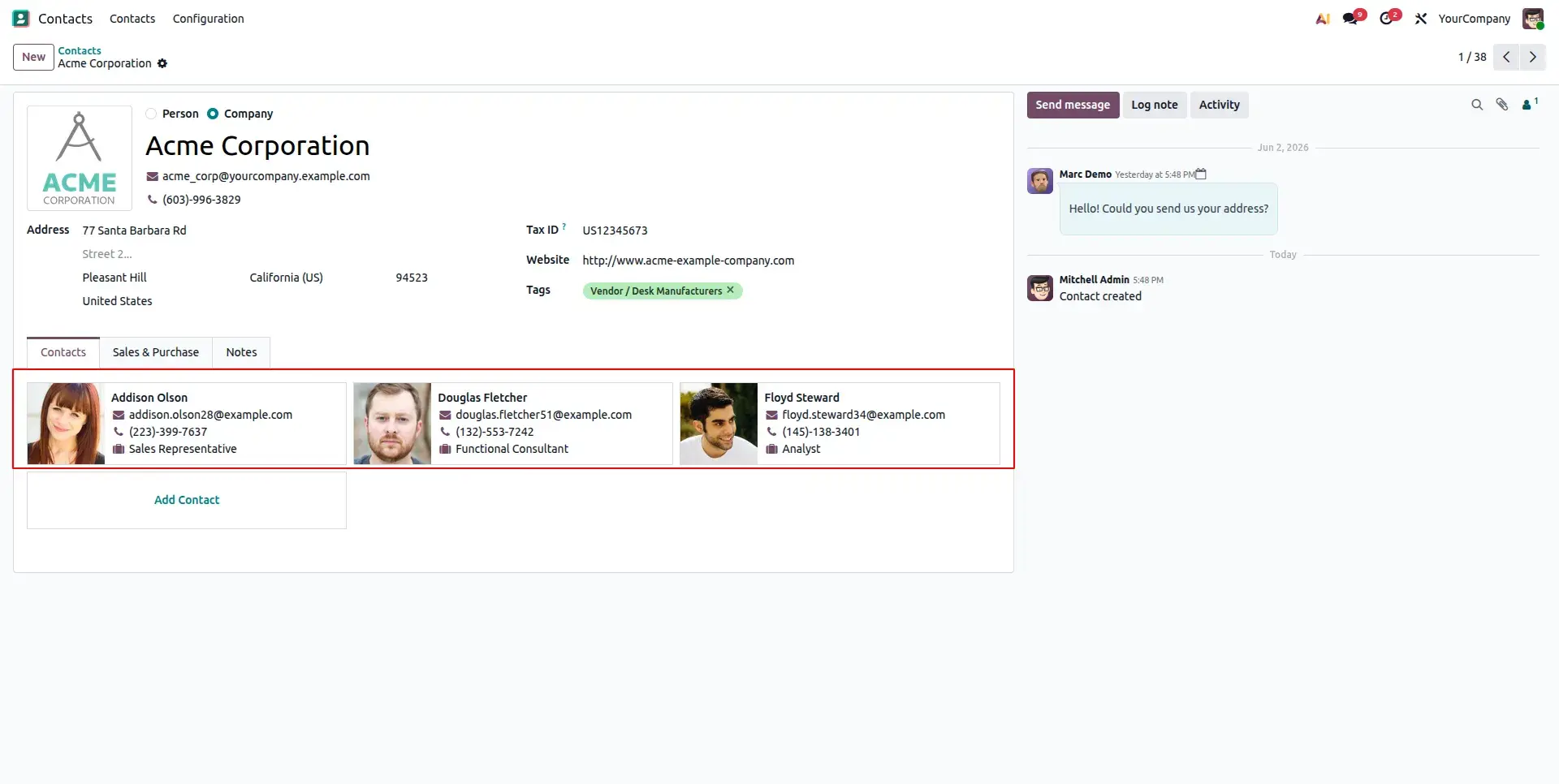 Contact View