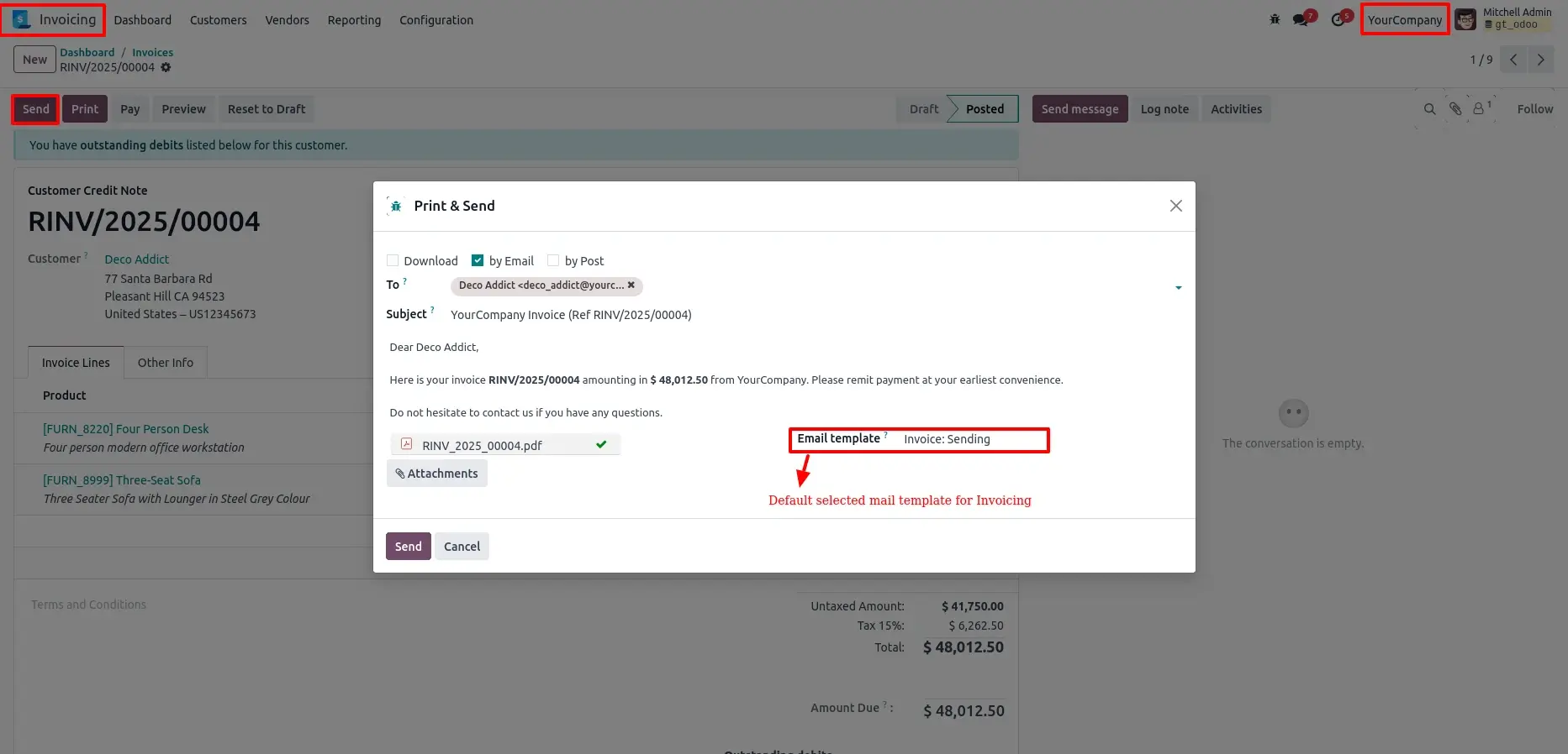 Customer Invoice