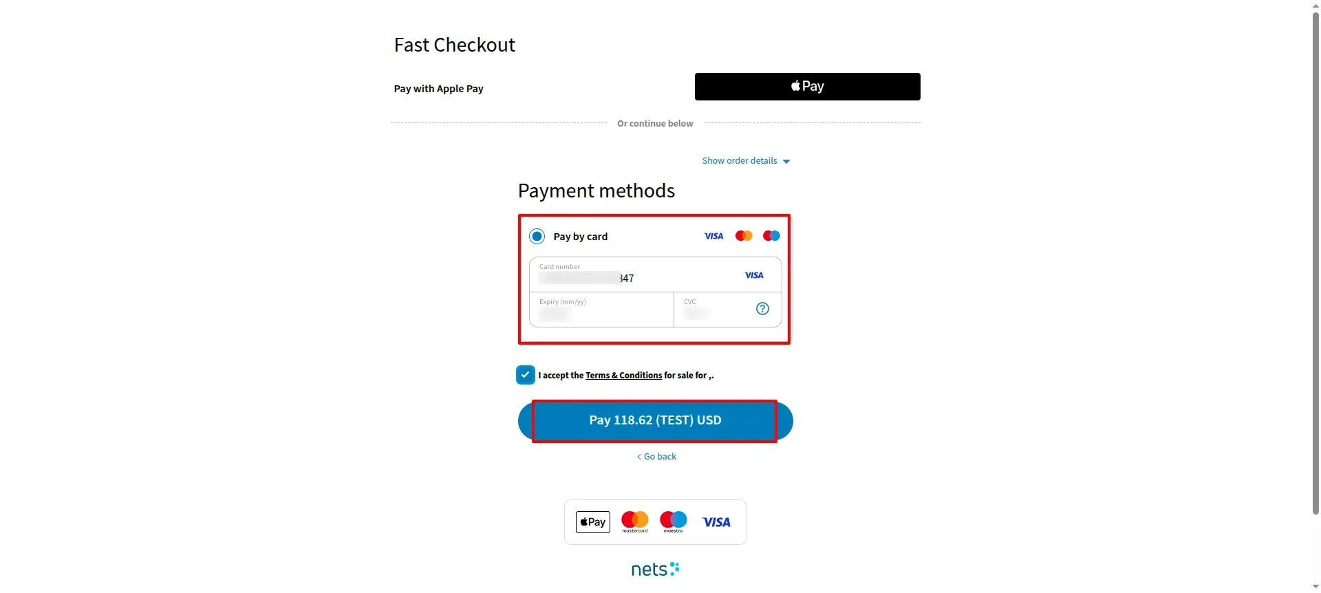 Nexi Fast Checkout