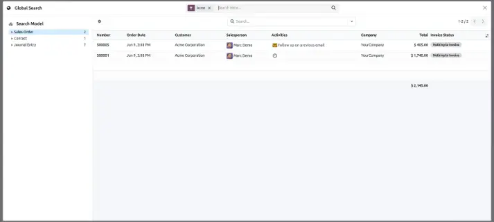 Search From Anywhere in Odoo